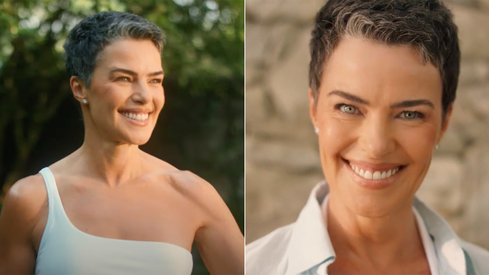 Ana Paula Arósio reaparece em campanha publicitária e ostenta aliança de 15 anos de casamento