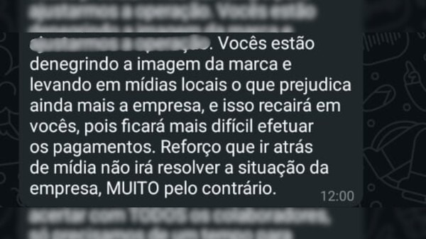 Funcionários cobram salários atrasados de rede de depilação e recebem conselho celestial