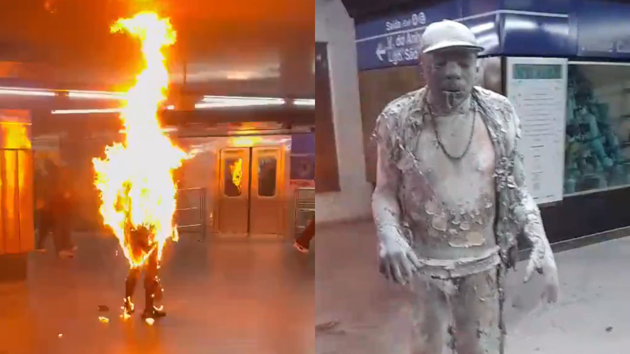 Homem ateia fogo ao próprio corpo em estação de metrô de São Paulo