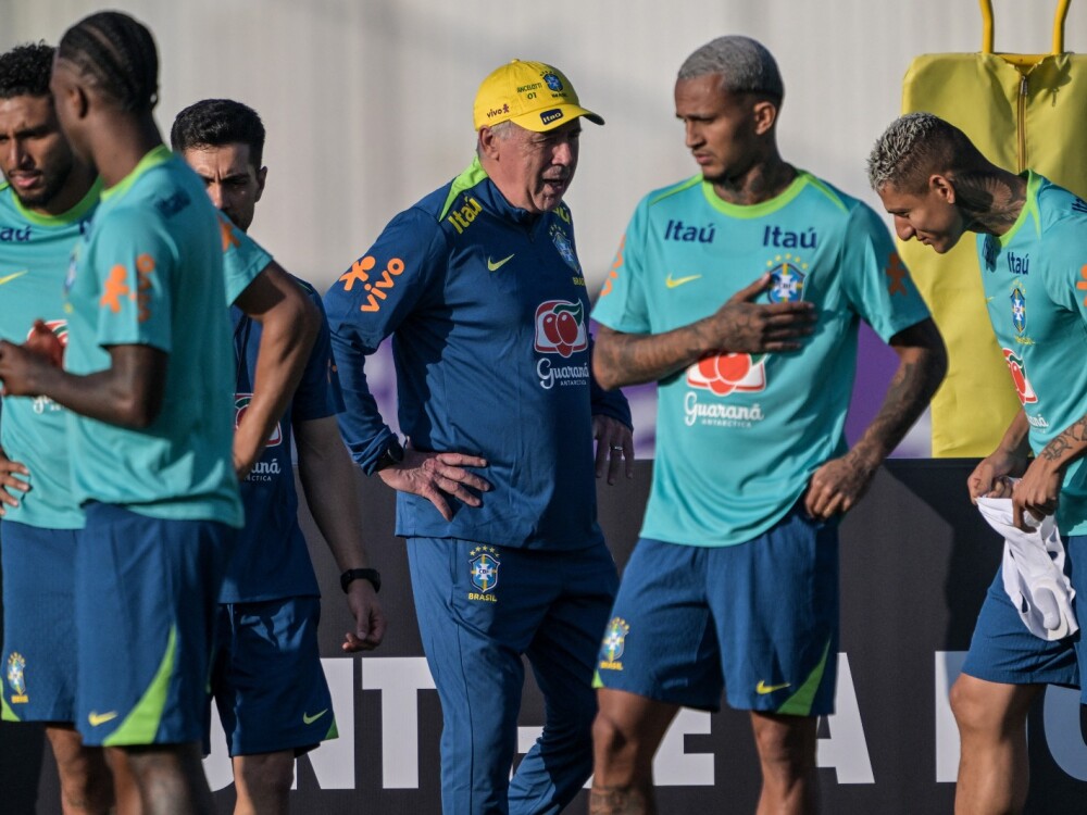 Ancelotti tem surpresa em primeiro treino à frente da Seleção Brasileira