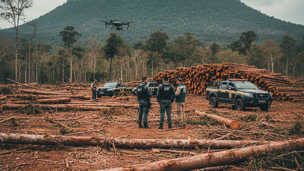 Imagem da notícia: Operação Woodtrack: PF Combate Crimes Ambientais na Chapada do Araripe