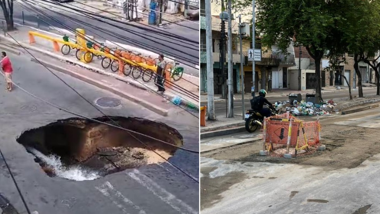 Imagem de destaque: Cratera Fechada e Trânsito Liberado: O Resgate de Emergência na Avenida Leste-Oeste